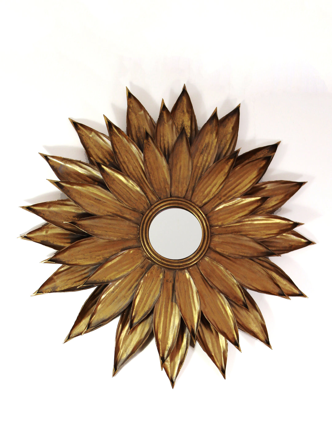 Sunflower Mirror, Golden Petal Sunflower Sun Mirror, Convex Glass Mirror