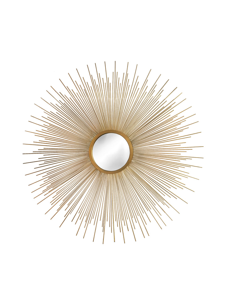 Sunburst Mirror, Retro Mid Century Starburst Wall Mirror Gold Sun