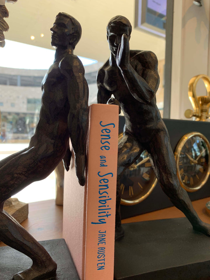 Men pushing Bookend, Push and Pull Men Bookends, 27cm