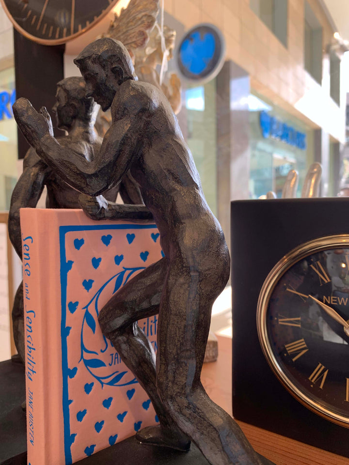 Men pushing Bookend, Push and Pull Men Bookends, 27cm