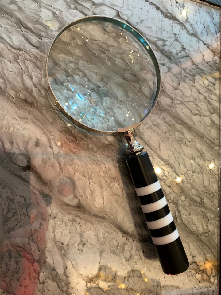 Small silver plated magnifying glass