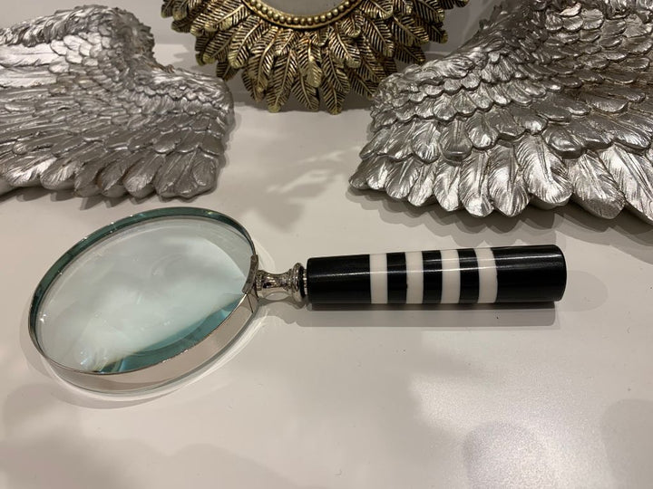 Small silver plated magnifying glass