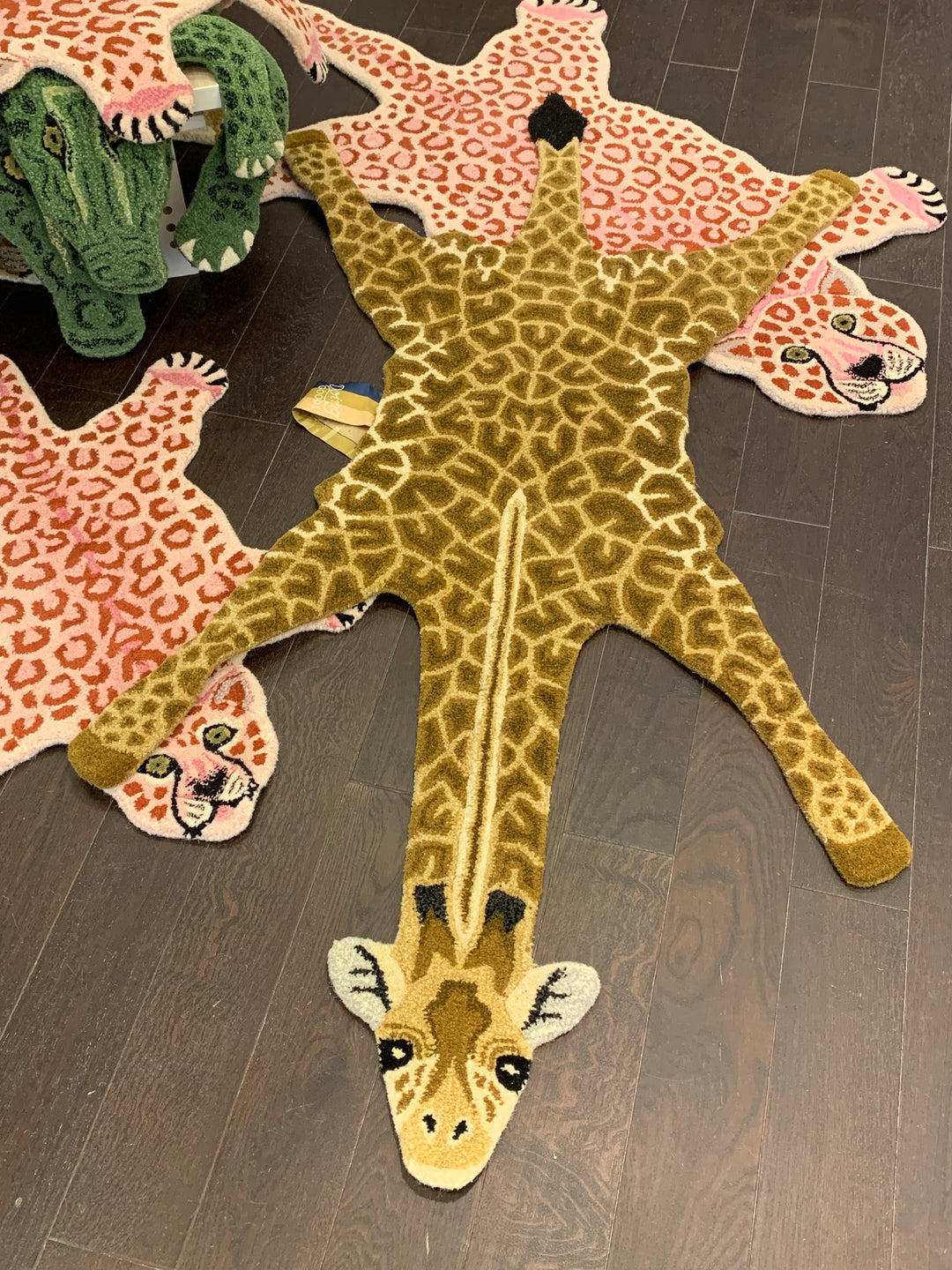 Handmade Animal Rugs, Children Room Rugs, Tiger, Crocodile, Giraffe, Leopard