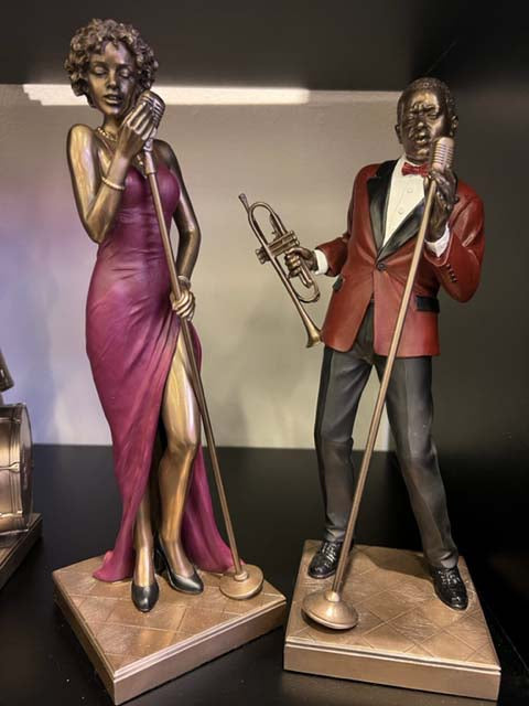 Jazz Singer Female, Jazz Band Sculpture, 30cm