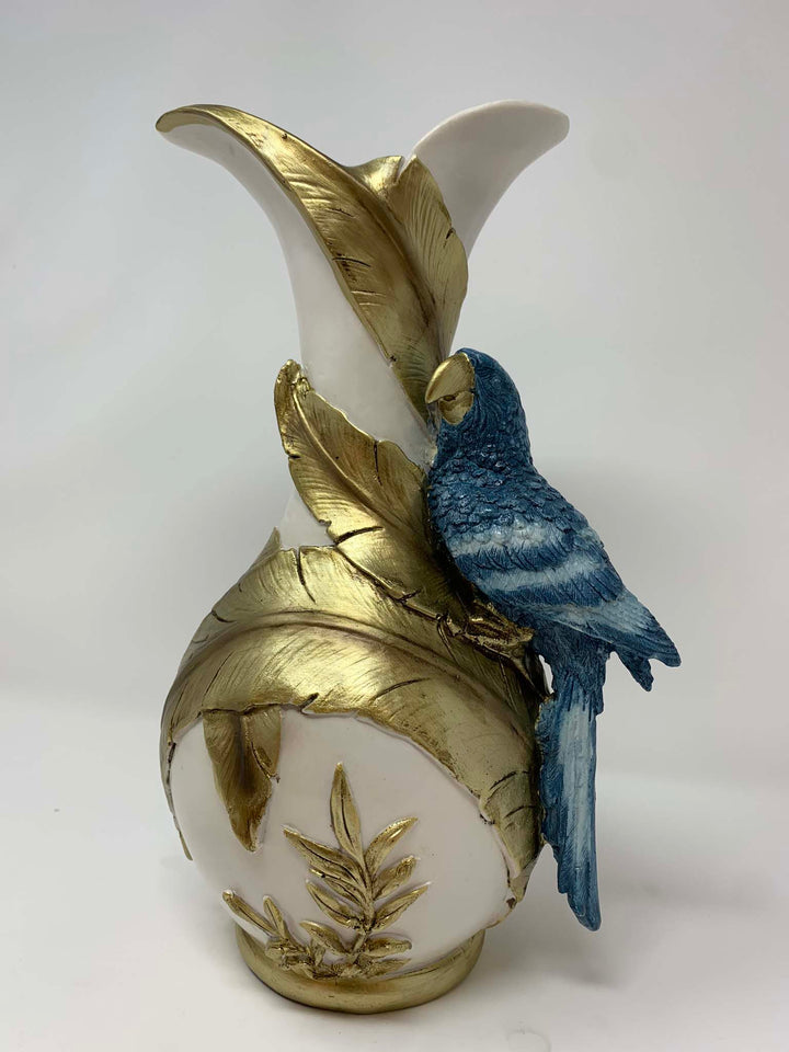 Blue Parrot Vase, Decorative Bird Vase 35cm