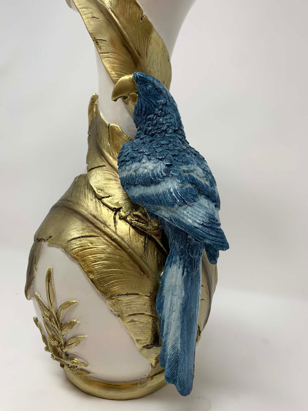 Blue Parrot Vase, Decorative Bird Vase 35cm