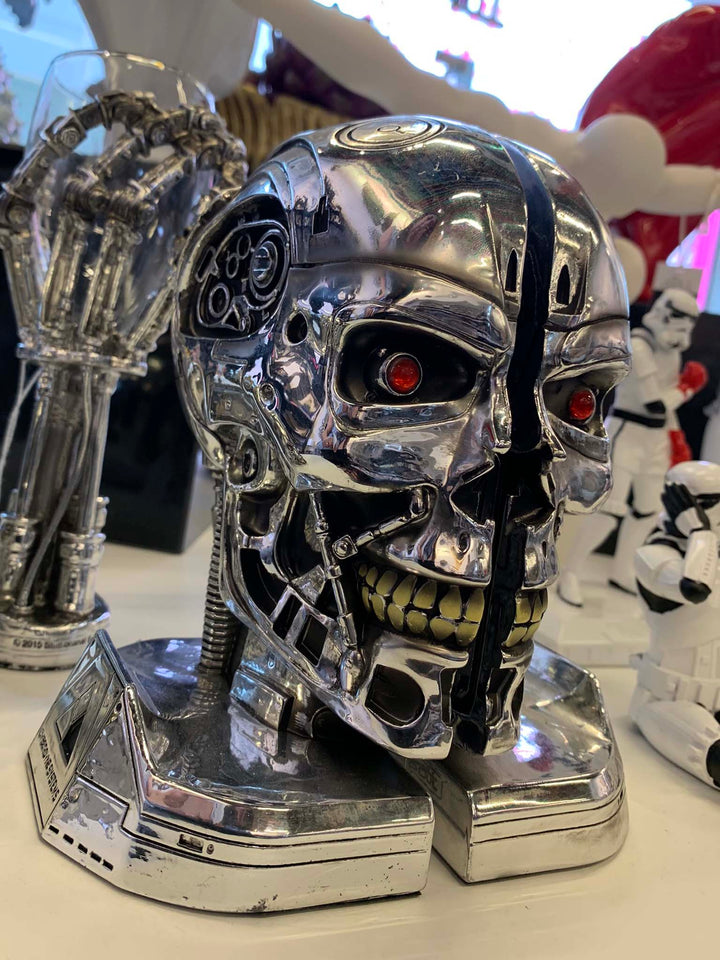 Terminator 2, Robotic Head Bookends, Terminator