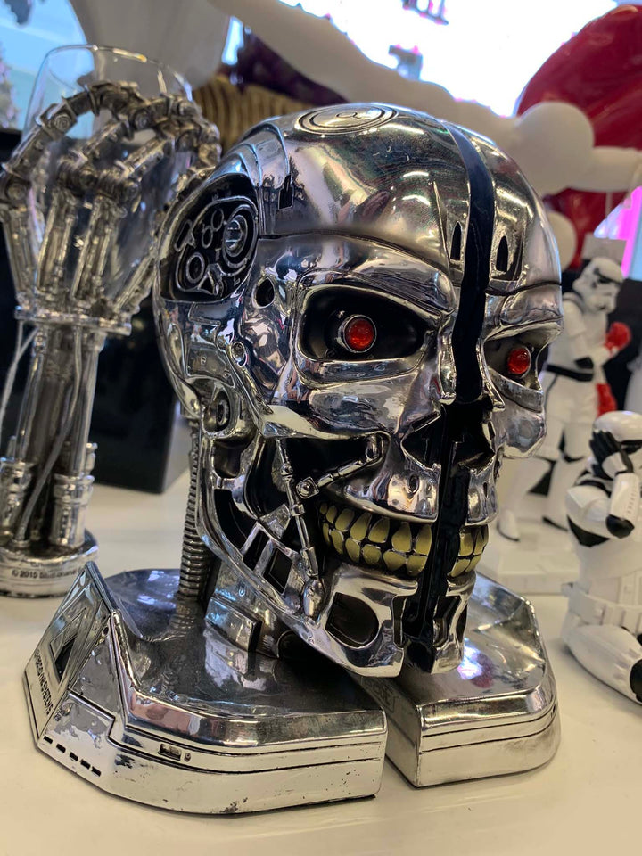 Terminator 2, Robotic Head Bookends, Terminator