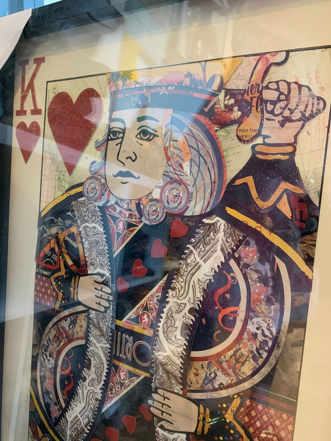 King of Hearts Playing Card Wall Picture, 90 x 60cm