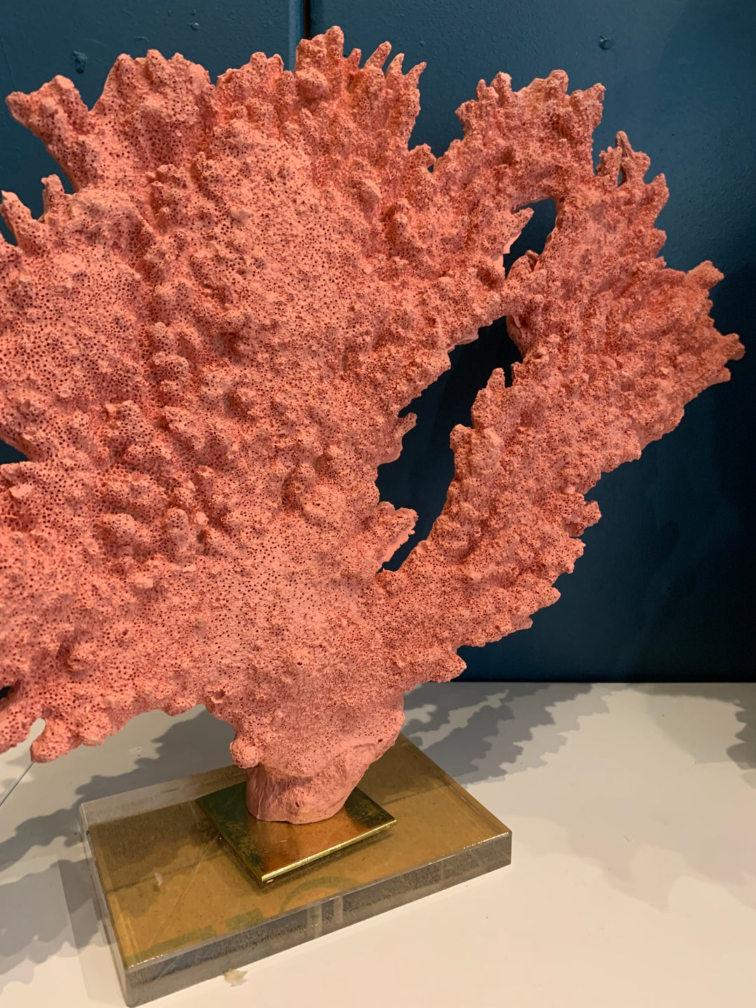 Pink Coral, Pink Faux Coral On Base
