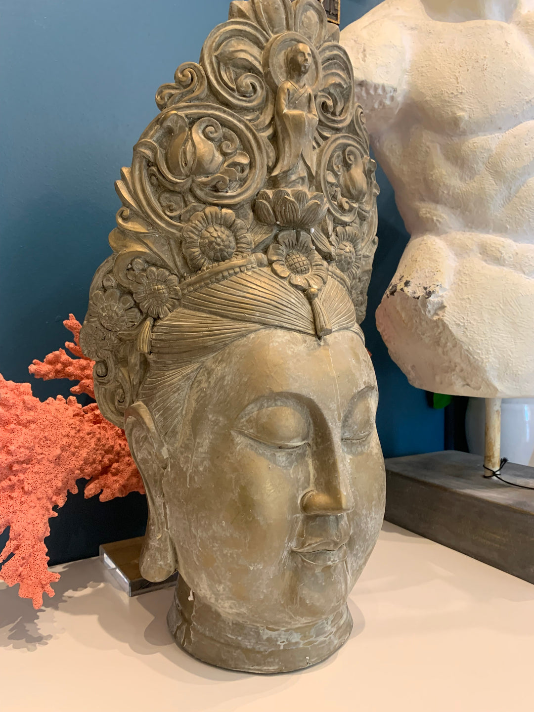 Tara Goddess, Head of Hindu Goddess Tara, Mahavidya, 50cm
