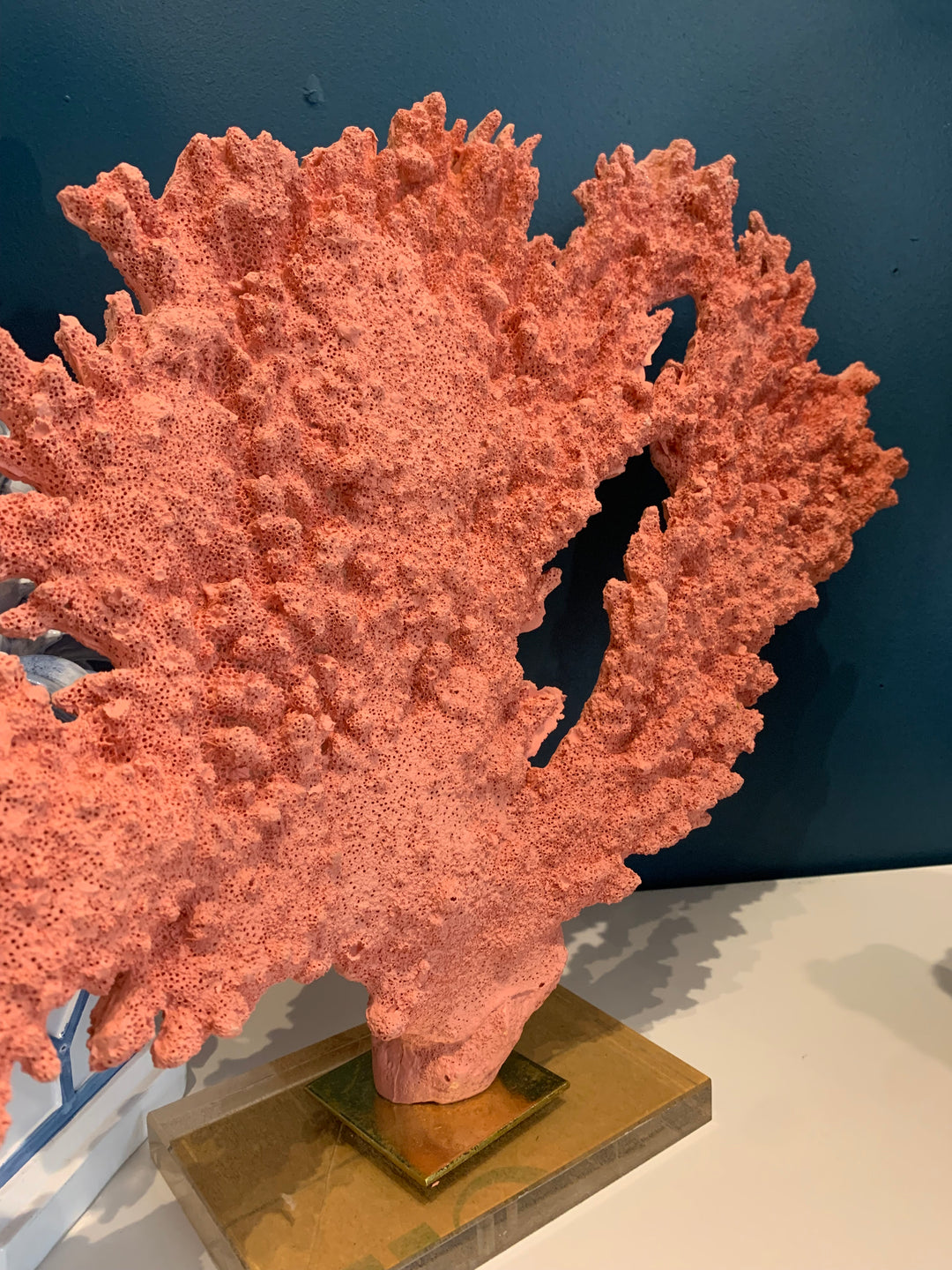 Pink Coral, Pink Faux Coral On Base