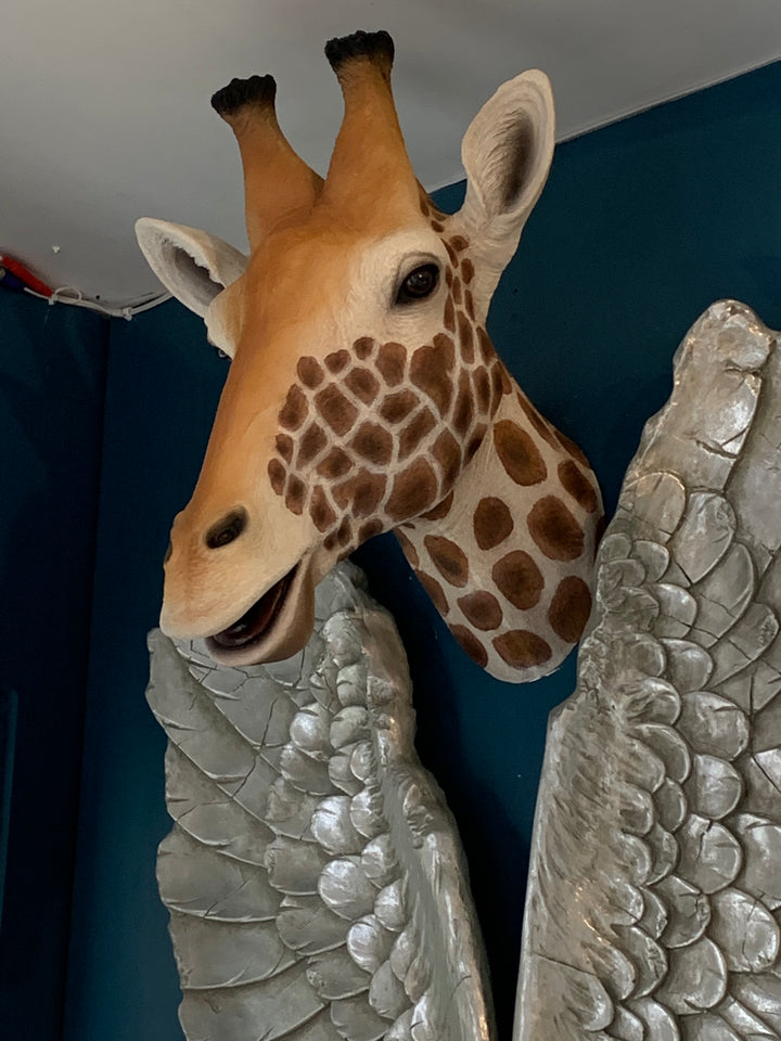Large Giraffe Head Wall Decoration  – Safari Animal Wall Mount
