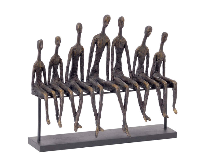 Large Extended Family Sculpture, Friendship Bench, 40cm