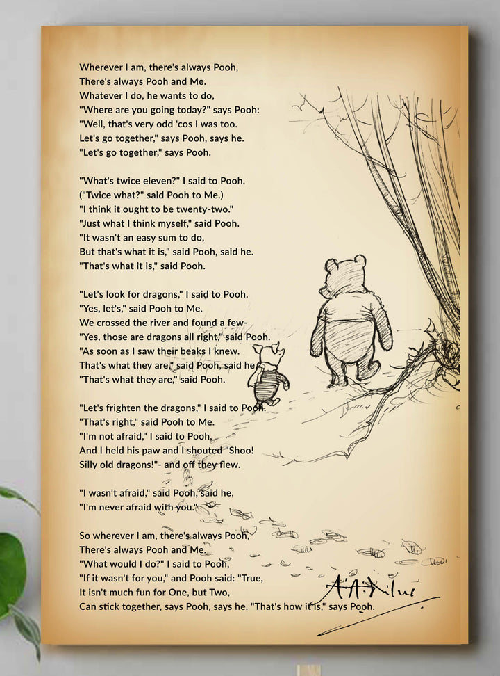 vintage classic Winnie the pooh art 