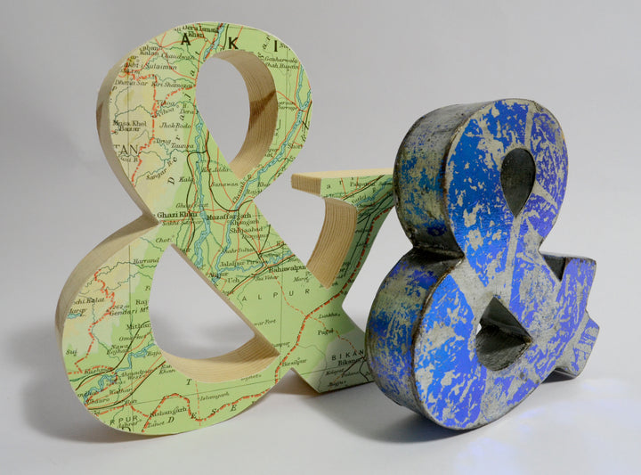 Map Covered Wooden Letters, Travel  Letters, Personalised Map Décor