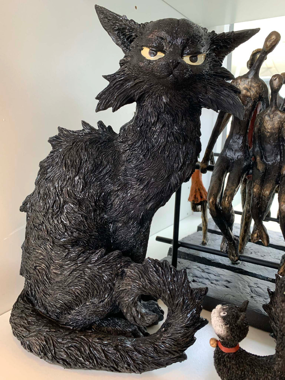 Black Cat, Dark Angry Gothic Black Cat Figuring, 32.5cm Large