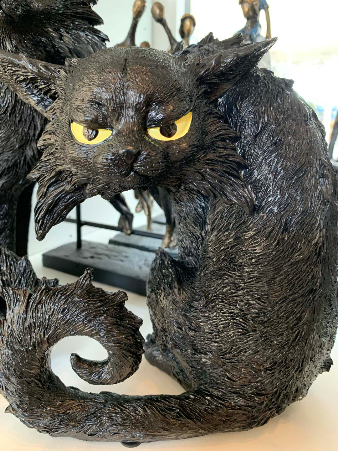 Black Cat, Dark Angry Gothic Black Cat Figuring, 32.5cm Large