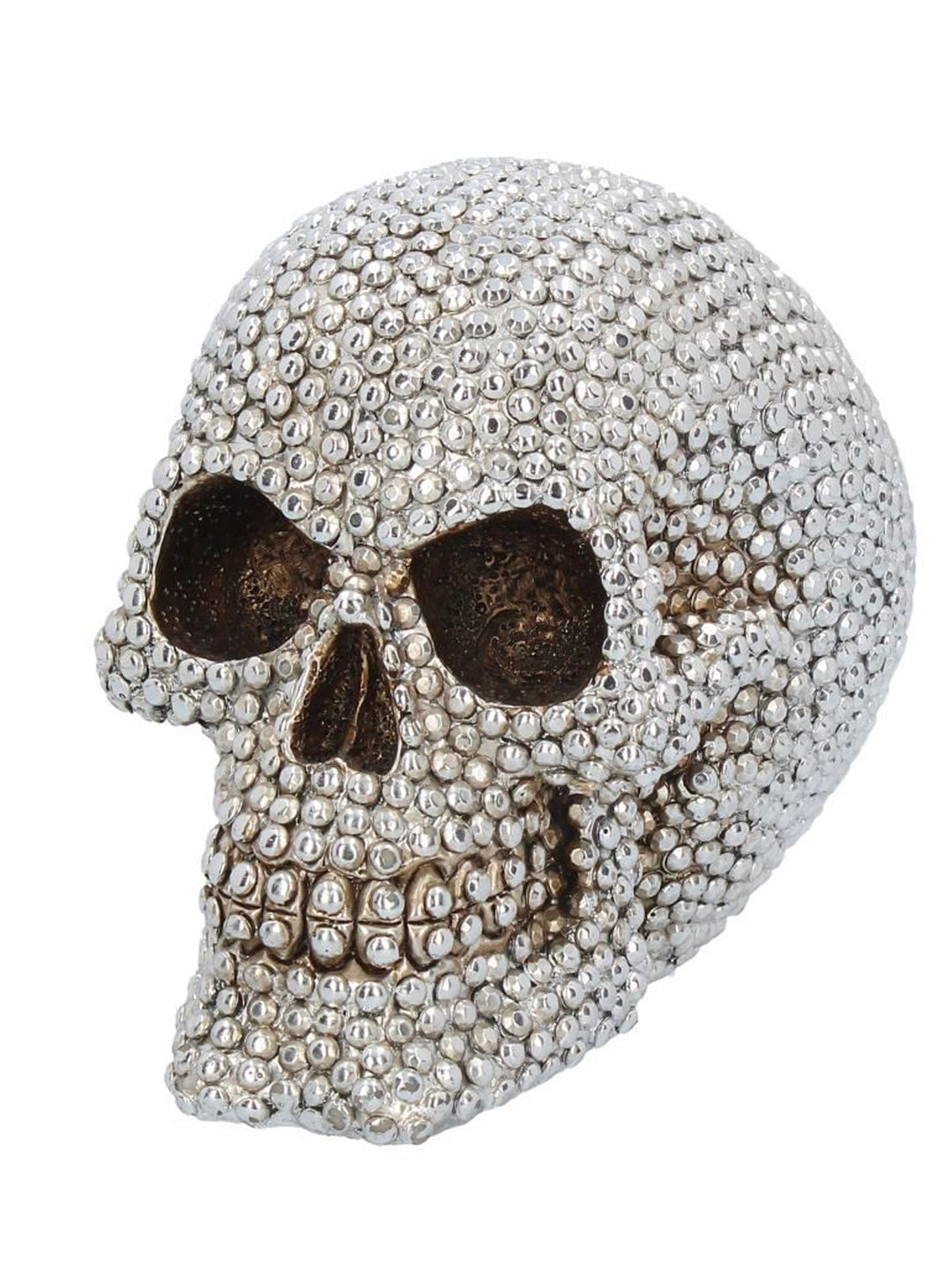Priceless Grin Silver Skull, Silver jewels and stone covered skull
