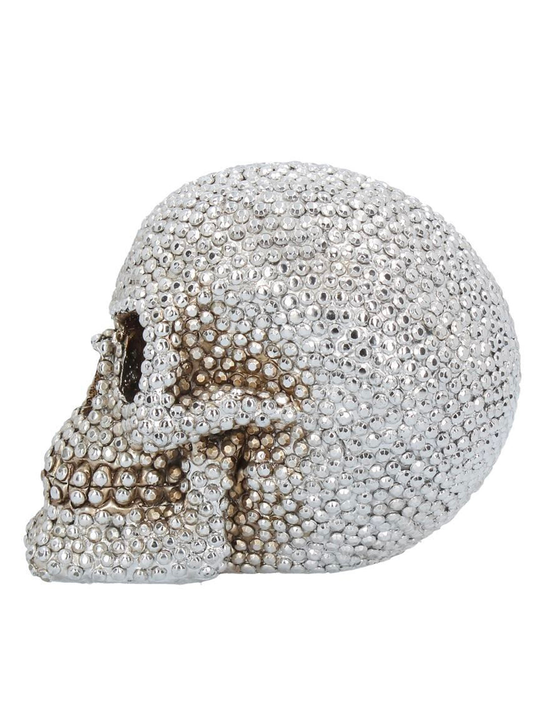 Priceless Grin Silver Skull, Silver jewels and stone covered skull