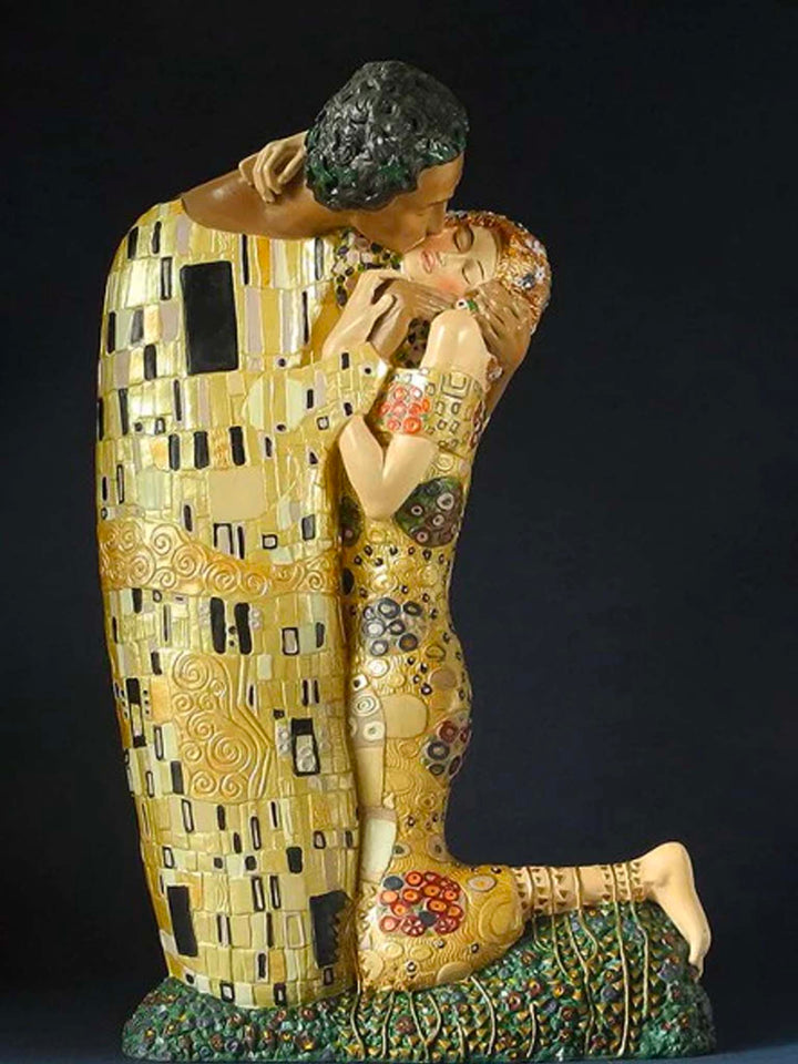 The Kiss, kiss by Klimt sculpture, The Kiss small size statue 