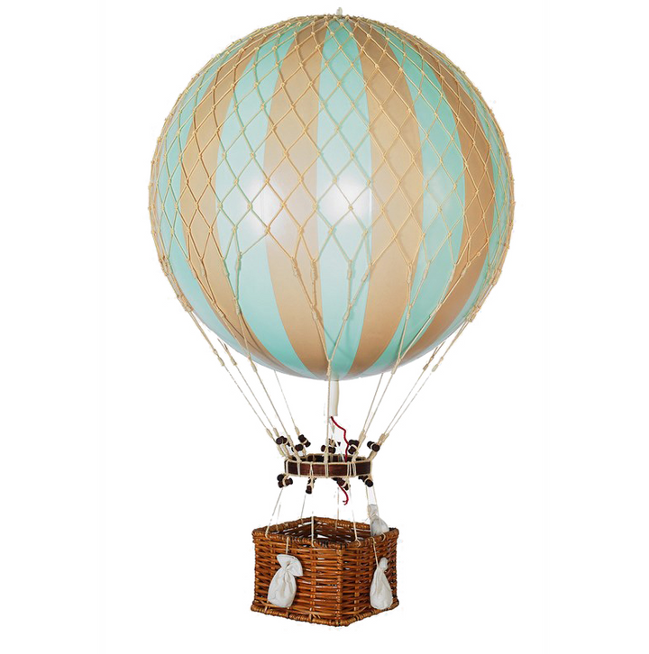 Mint colour Hot Air Balloon,  Vintage Hot Air Balloon Decoration, Authentic Model Hot air balloon