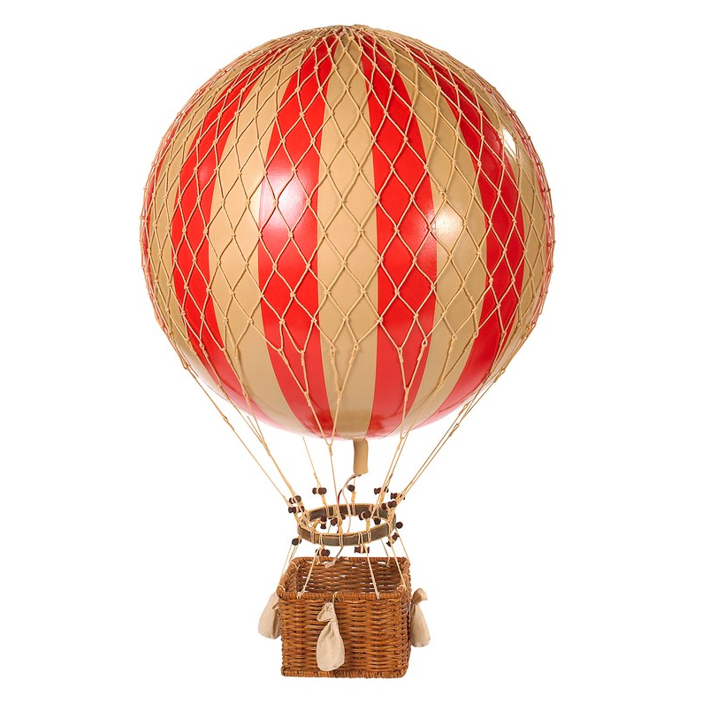 Red Hot Air Balloon,  Vintage Hot Air Balloon Decoration, Authentic Model Hot air balloon