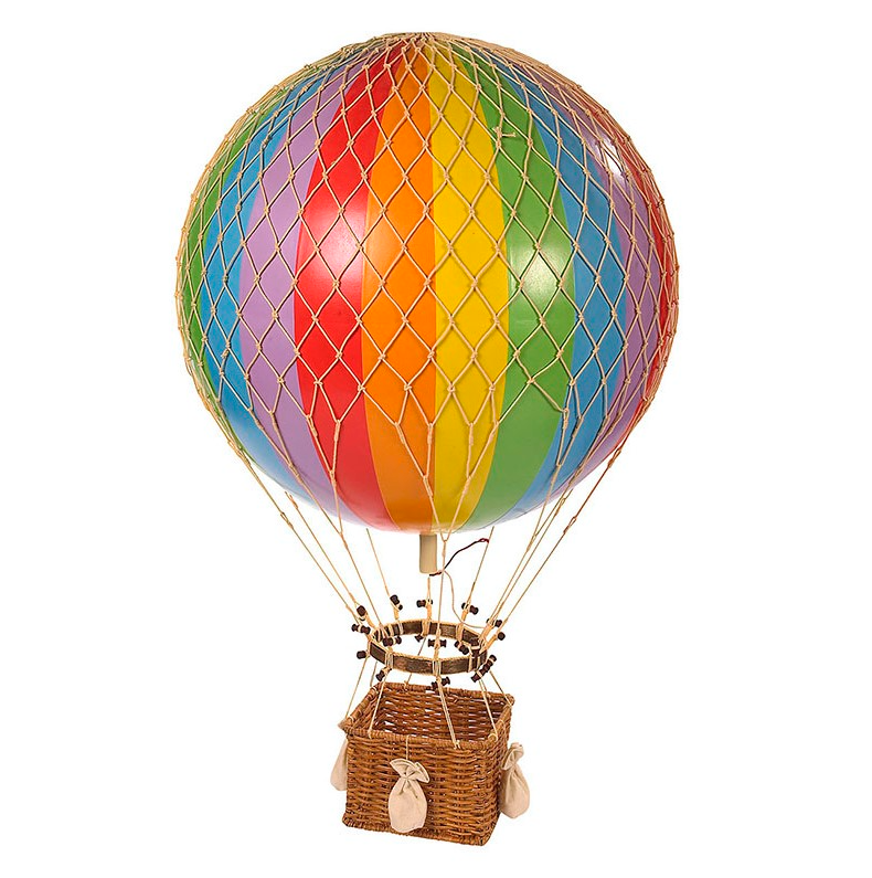 Rainbow colour hot air balloon,  Vintage Hot Air Balloon Decoration, Authentic Model Hot air balloon