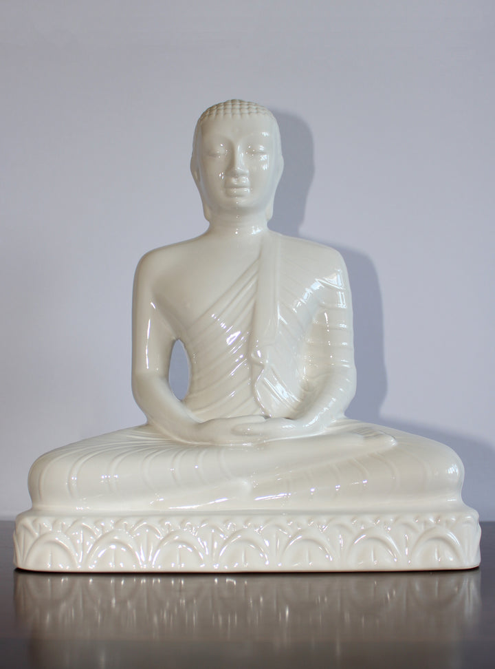 Buddha Statues –  Seated Buddha Statue –  White Buddha –  Ceramic Statue