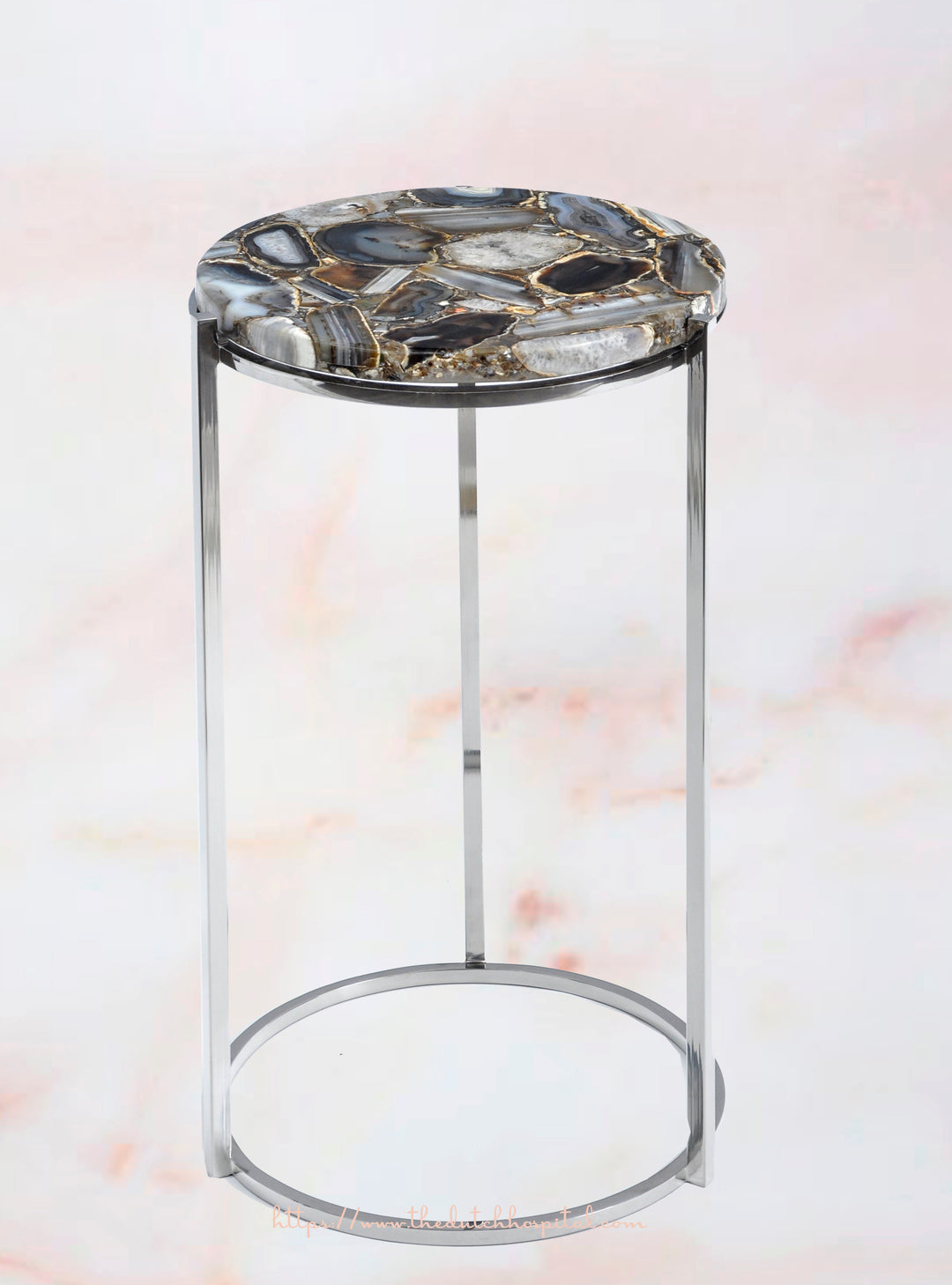 silver side table, designer furniture 