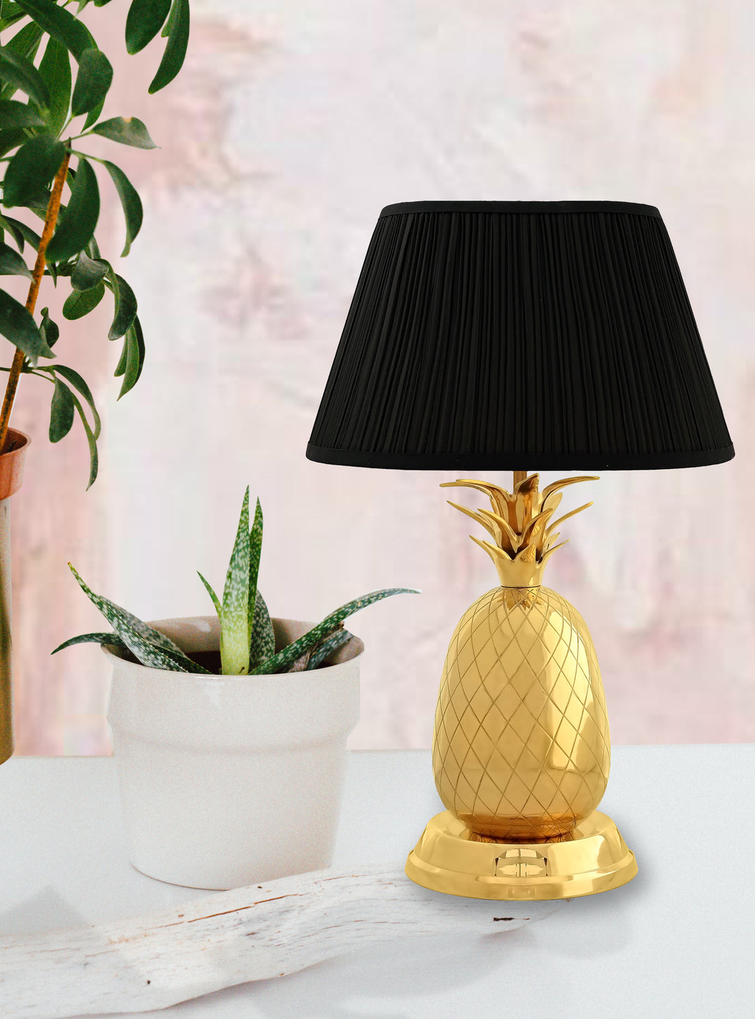 Pineapple Shape Brass Lamp – Midcentury Table Lamp