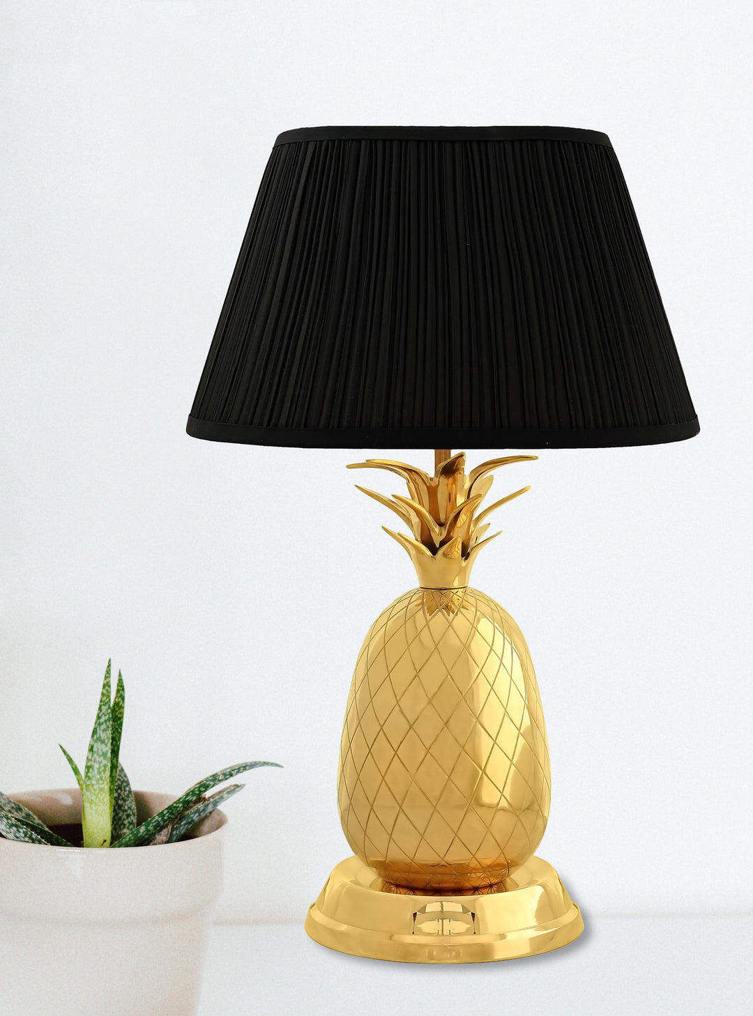 Pineapple Shape Brass Lamp – Midcentury Table Lamp