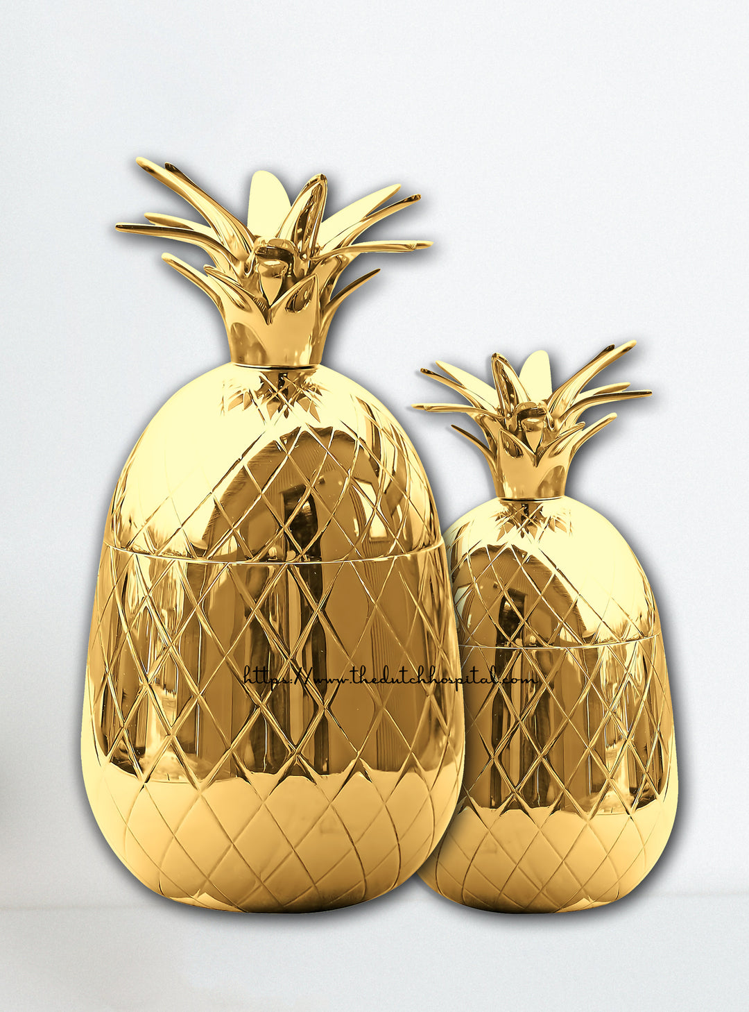 Gold plated Pineapple Storage Tin – Pineapple Trinket Pot– Pineapple Bowl – Hollywood Regency – Decorative Pineapple