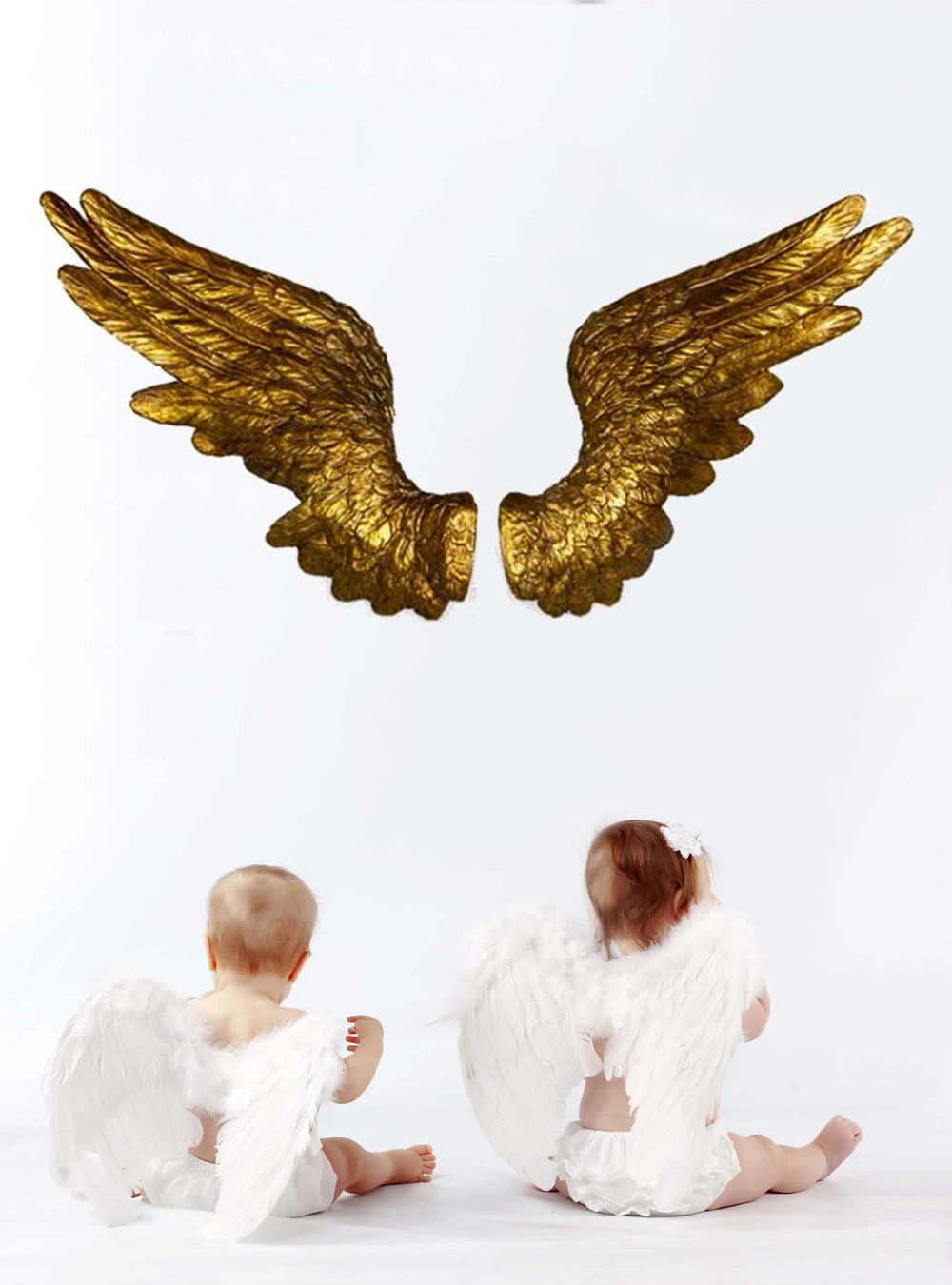 Gold Angel Wings, Pair of Angel Wings