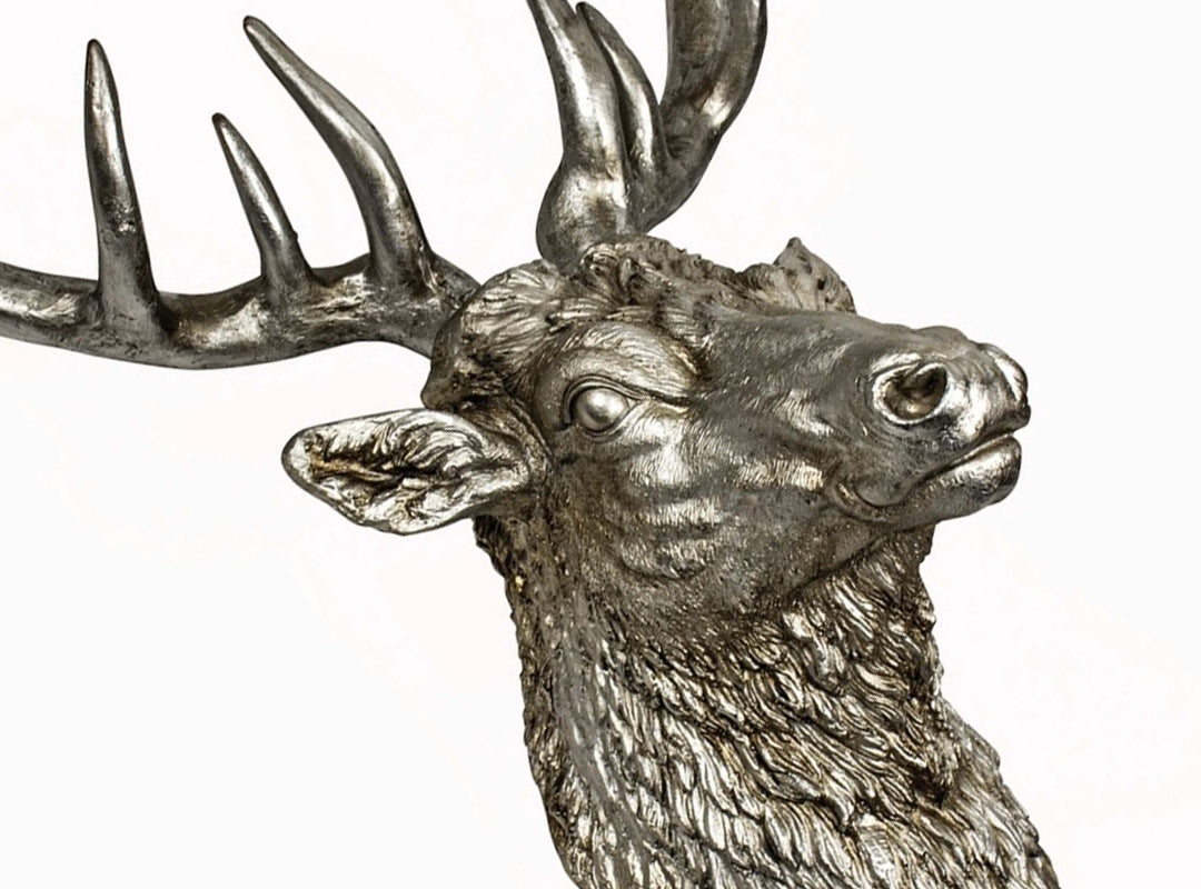 Silver Gold Stag head, Deer Head, 85cm