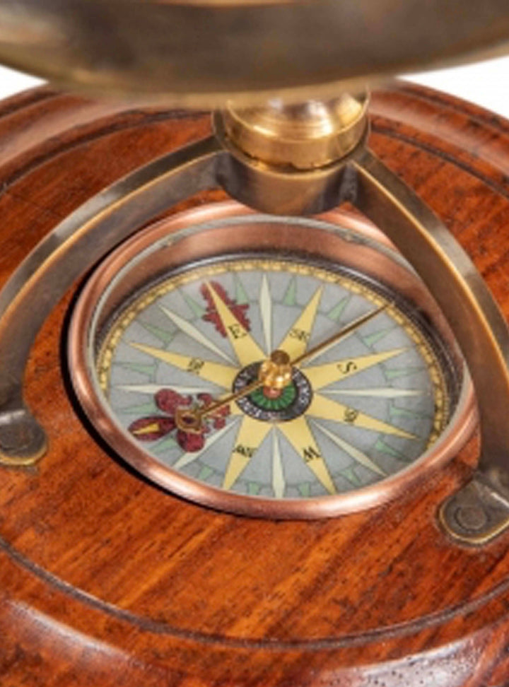 Globe with compass 