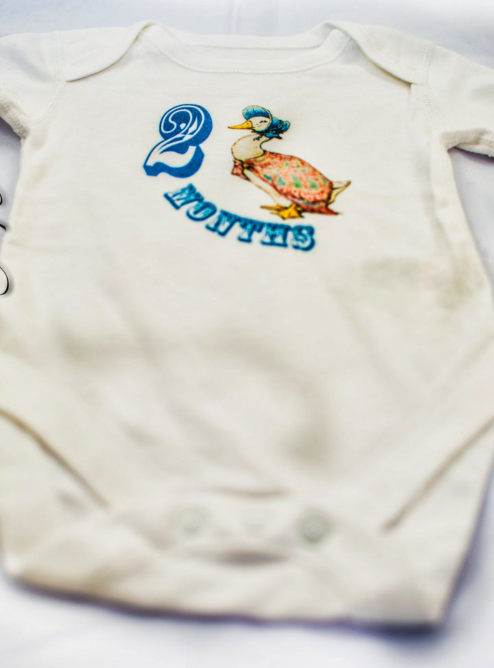 Baby Milestone Clothing – Peter Rabbit Monthly Baby Onesie Set, Beatrix Potter