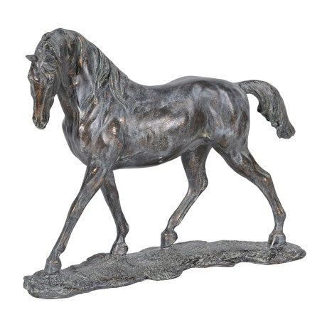 Horse Figure in Silver, Animal Sculpture,