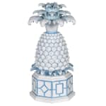 Pineapple Storage Box, Pineapple Trinket Pot, Blue & White Ceramic Box