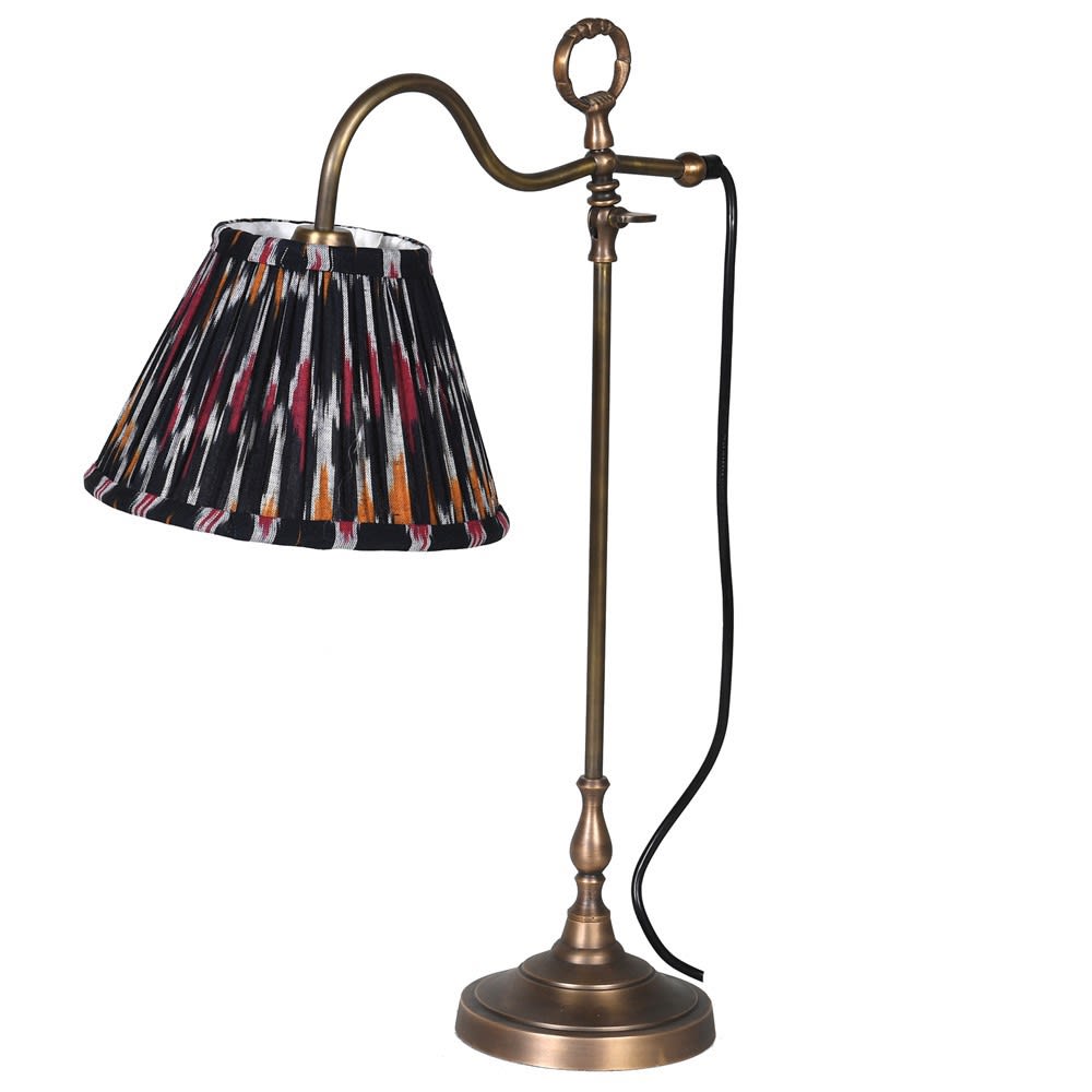 Table lamp – Brass Lamp With ikat Shade