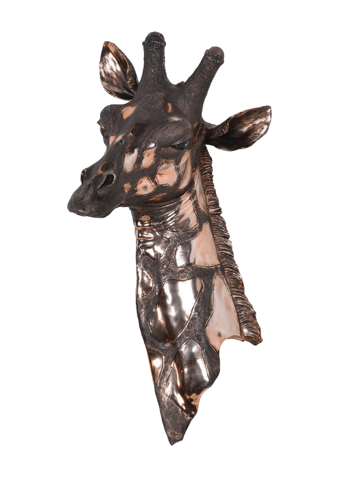 Wall Decor : Giraffe Head Wall Mount – Hand Painted Safari Animal Wall Decor