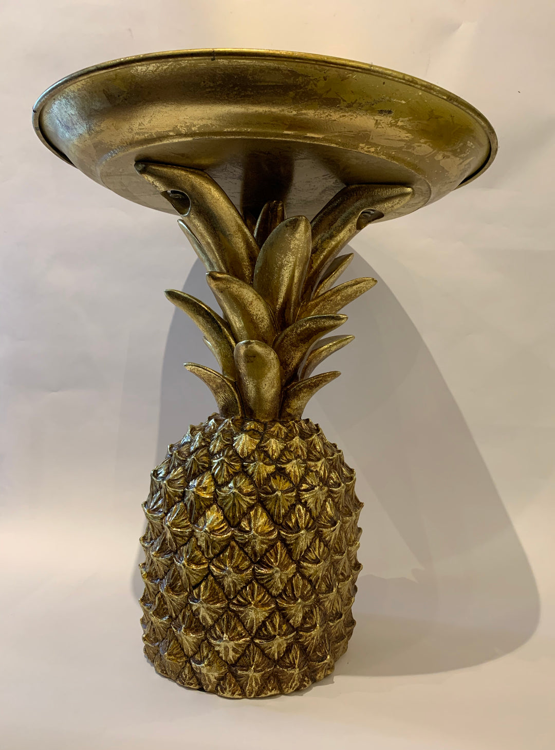 Gold Pineapple Tray Stand, Decorative Gold Pineapple Storage Dish