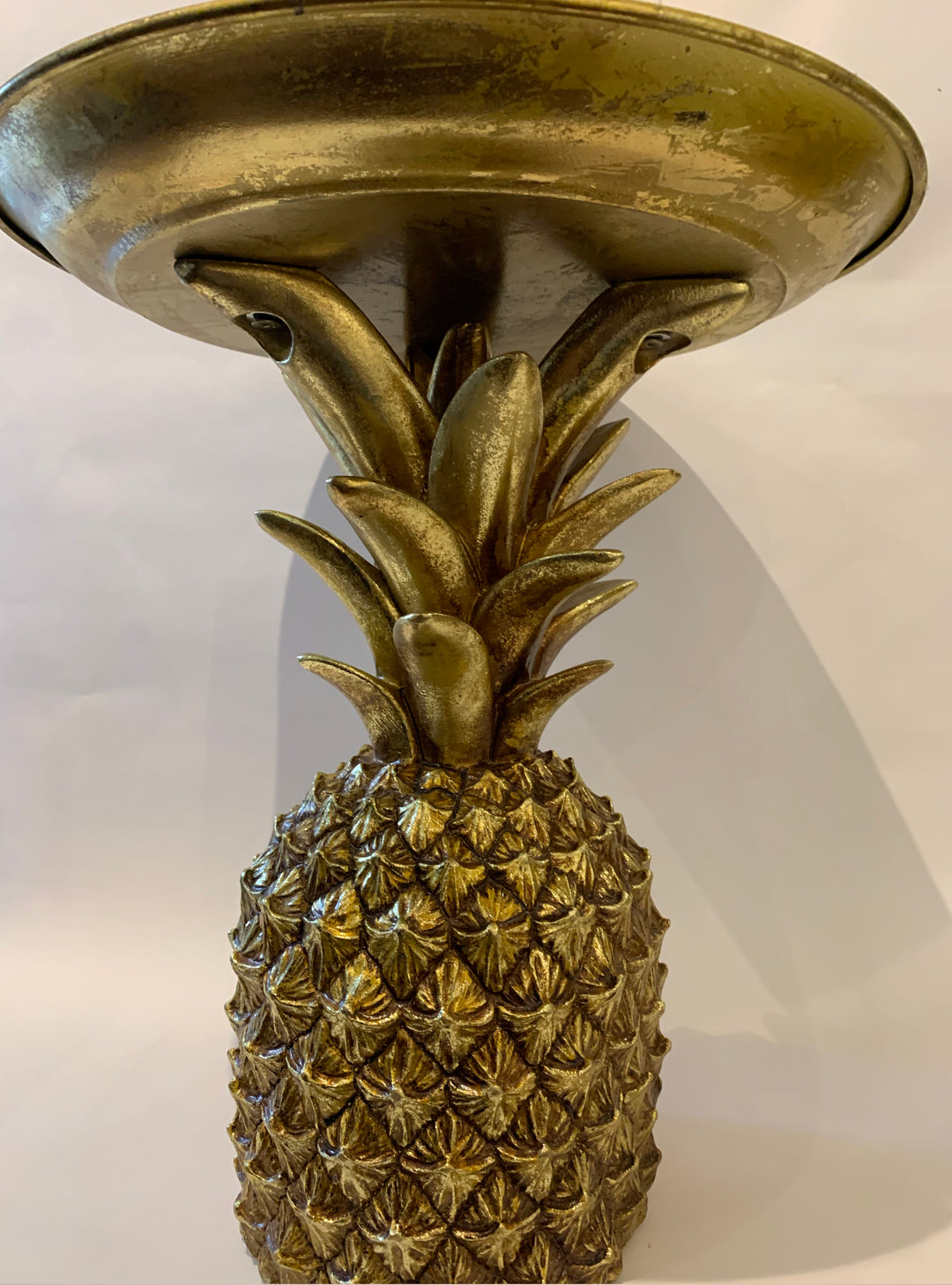 Gold Pineapple Tray Stand, Decorative Gold Pineapple Storage Dish