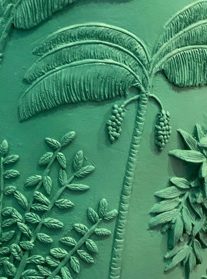 jungle palm tree vase green