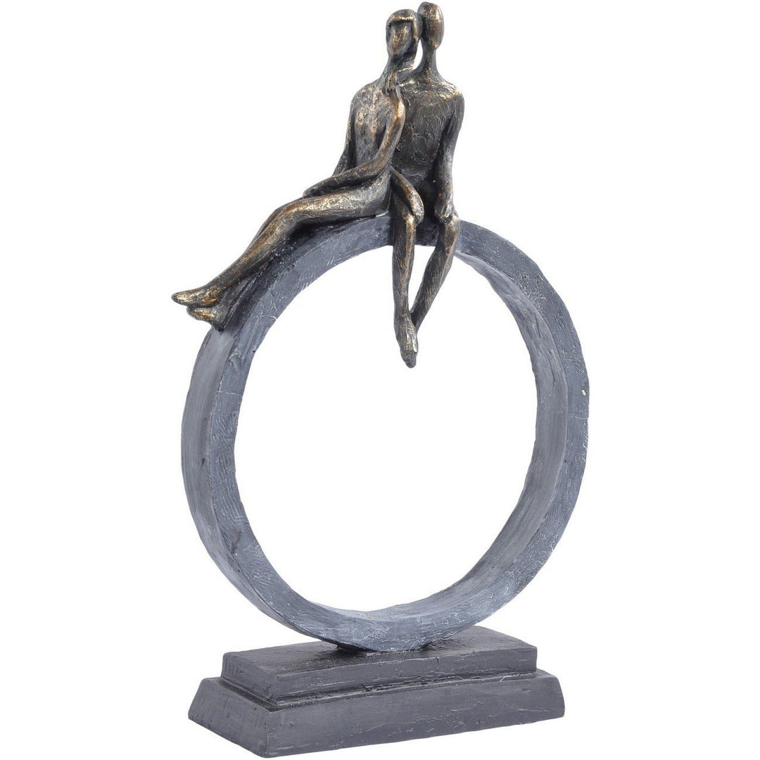 Sculptures –  Bronze Effect Couple On Loop