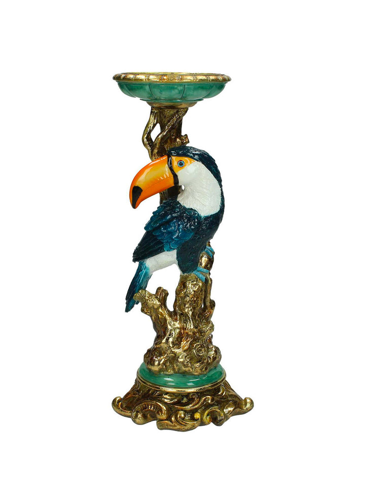 Candle Holder Toucan, Tropical Bird Candle Stick, 30cm