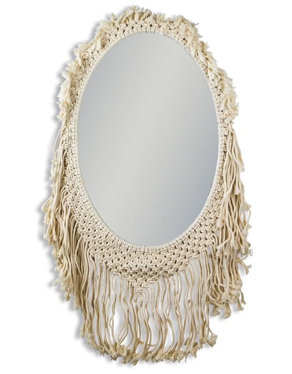 Wall Mirrors – Bohemian Mirror Woven Macrame Oval Mirror