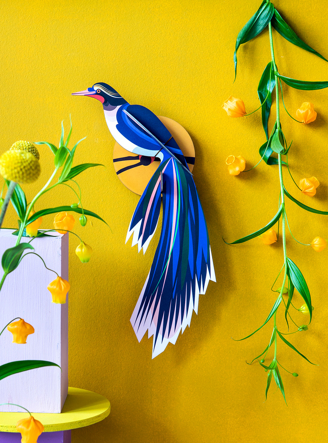 Paradise Bird Flores  – Tropical Bird Wall Decoration 3D Object to Build