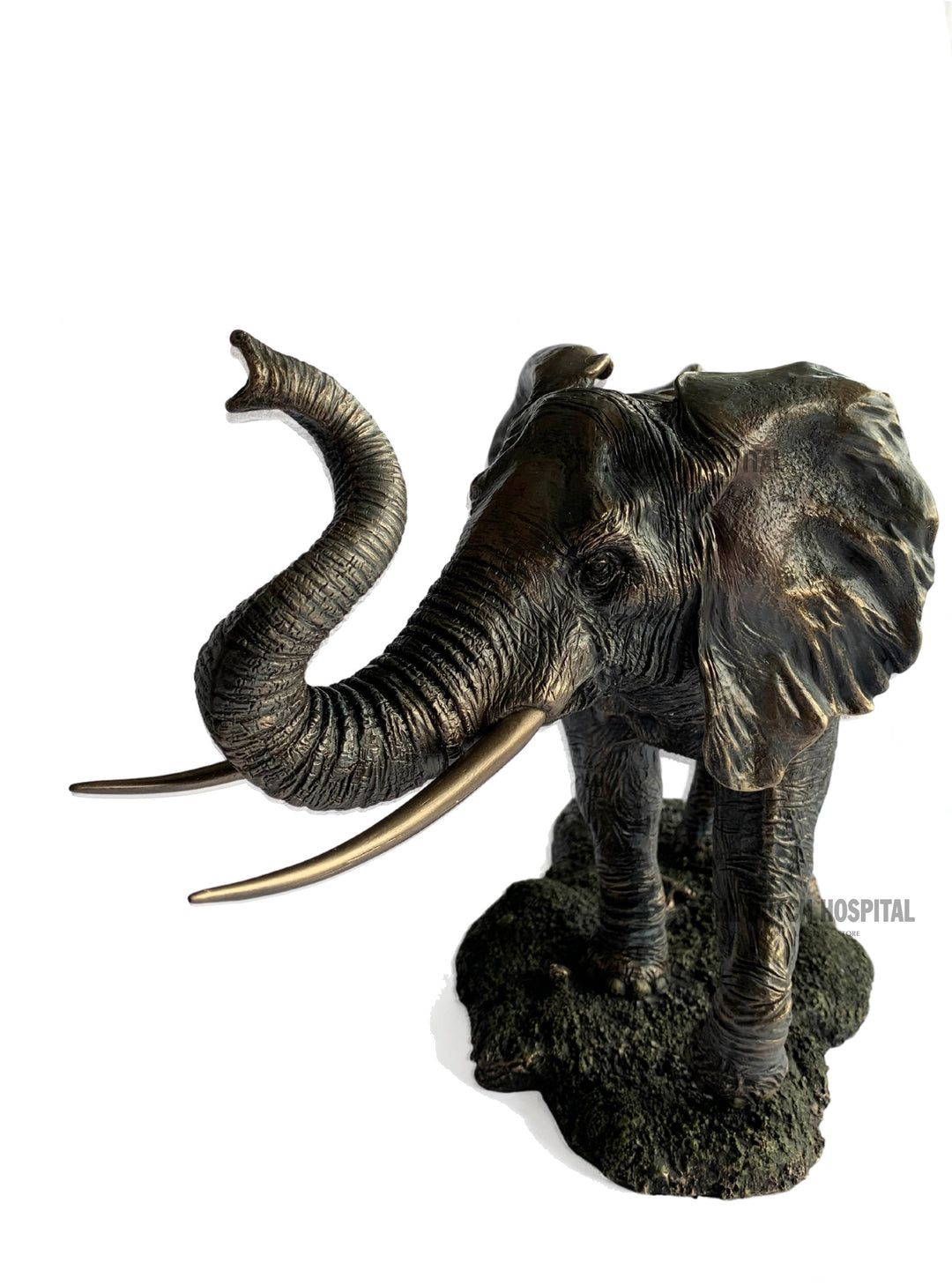 Bronze Elephant Raised Trunk,