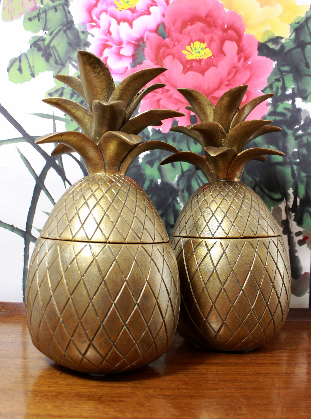 Pineapple Trinket Pot, Gold pineapple pot